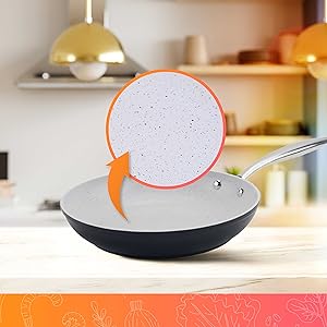 chopper; non-stick frying pan; nonstick granite fry pan; stone fry pan; chef's pan; non-toxic pan