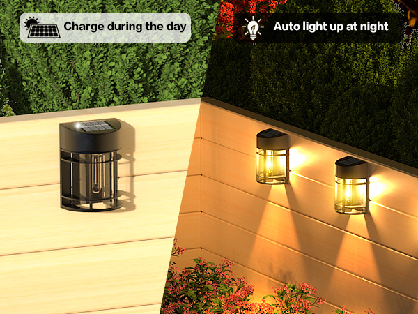 solar fence lights