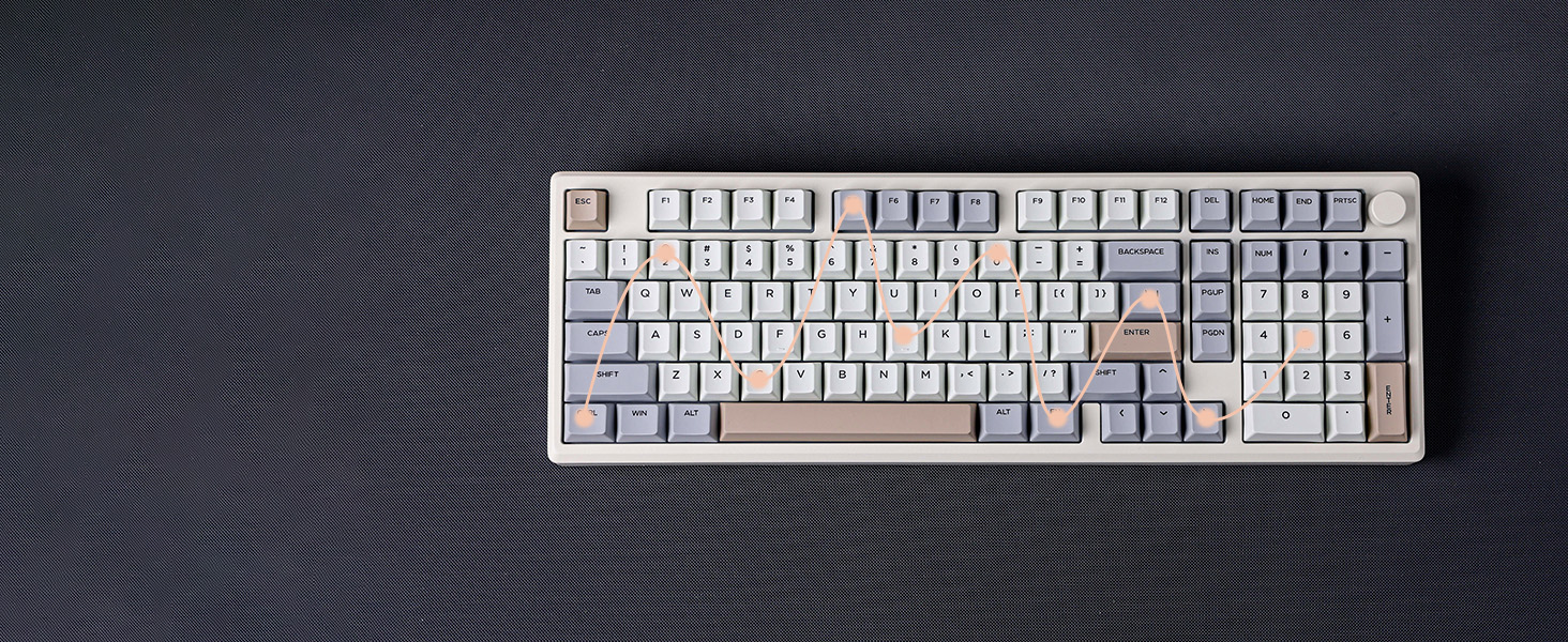a keyboard with a gray and white keyboard.