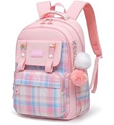 Alrisg Teen Girls Backpack Aesthetic Laptop Bookbag Elementary Middle School Travel Daypacks Moch...