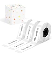 Label Maker Tape for D30 D32 D10 D35 Q30 Label Maker, Black on White, 12 x 40 mm (0.47 x 1.57 Inc...