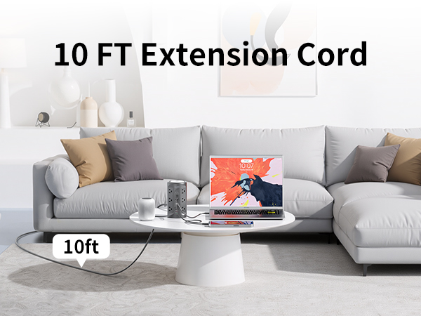 extension cord flat wall plug