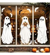 DIYASY Large Halloween Ghost Window Clings, Double-Sided Window Stickers | Scary Spooky Decals De...