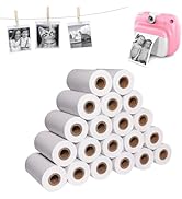 HUOJI 20 Rolls 2.24x1 Kids Instant Camera Refill Paper- Thermal Print Paper Rolls, HD Printing fo...