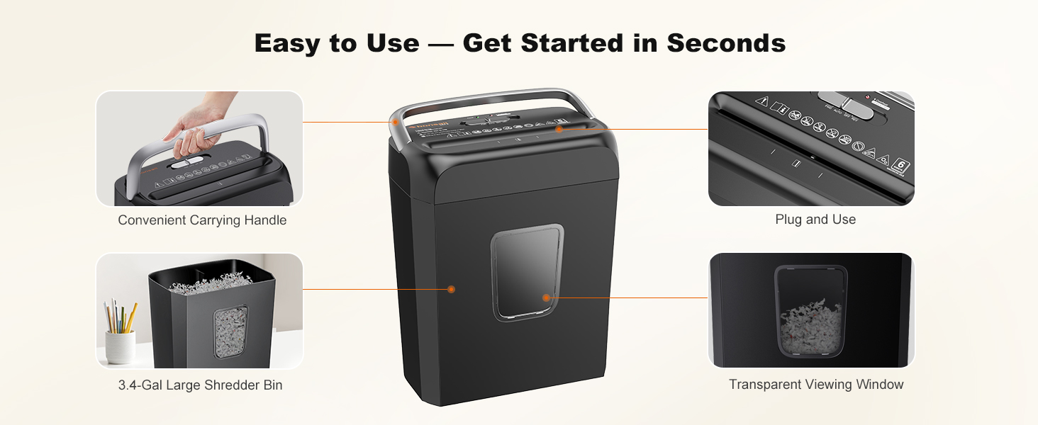 Bonsaii Paper Shredder for Home Use