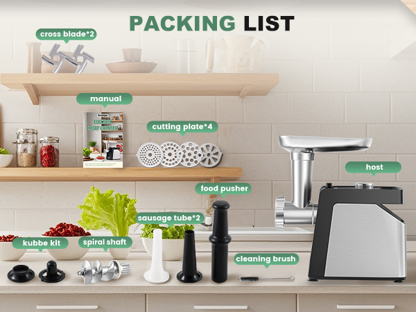 package list of Huanyu electric meat grinder