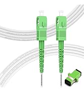 FLYPROFiber OS2 Armored Single Mode Fiber, 3M/10ft OS2 SC/APC to SC/APC Fiber Optic Path Cable, S...