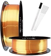 Silk Gold 3D Printer 1.75mm PLA Filament 1kg 2.2lbs Spool High Diameter Accuracy Widely Compatibl...