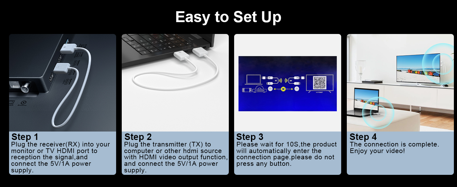 Wireless HDMI Transmitter and Receiver