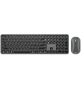 Bluetooth Keyboard and Mouse for Mac, Multi-Device Rechargeable Wireless Keyboard Mouse Combo, Me...