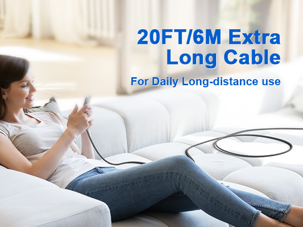 20ft(6M) Extra Long USB C Charging Cable