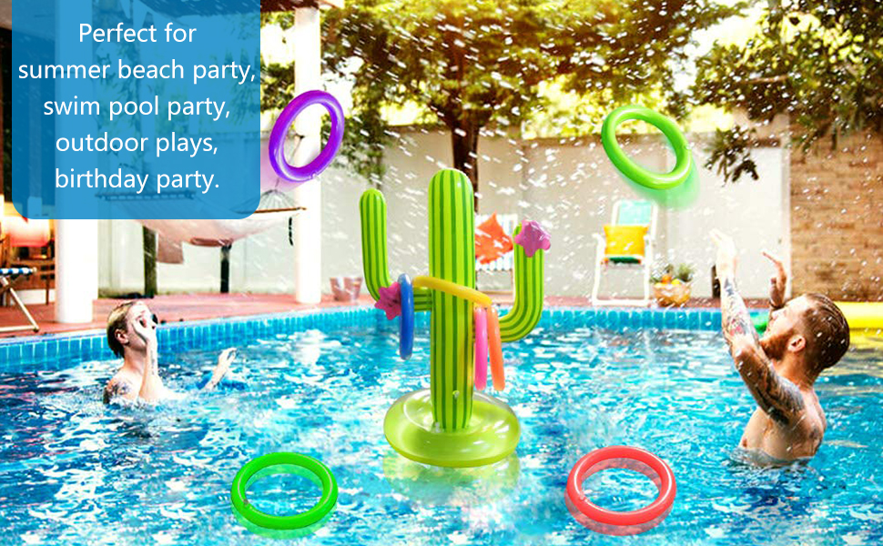 Inflatable Cactus Ring Toss Game Set