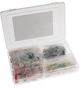 Yetaida 1490 Pcs Electronic Component Kit, Metal Film Resistors, 3mm 5mm LED Diodes, Electrolytic...