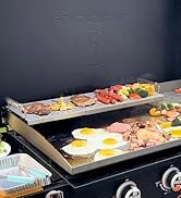 BBQ Future Adjustable Griddle Warming Rack for Blackstone 17 22 28 36 Inch Griddle, Stainless Ste...