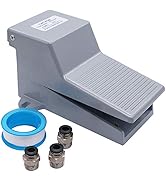 TWTADE/Pneumatic Foot Pedal Valve with Muffler 1/4'' PT 2 Position 5 Way Nonslip Momentary Foot S...