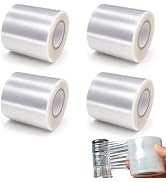4 Pcs Mini Stretch Wrap Film, 2.36" x 656 FT Clear Unheated Shrink Wrap Roll, Mini Hand Stretch W...