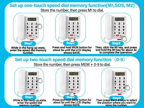 corded landline phone with caller id
