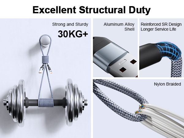 20FT Nylon Braided USB Type-C Cable