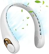 JIAGE Portable Neck Fan Rechargeable - Hands-Free Personal Fan with 4000mAh, 360-Degree Airflow, ...