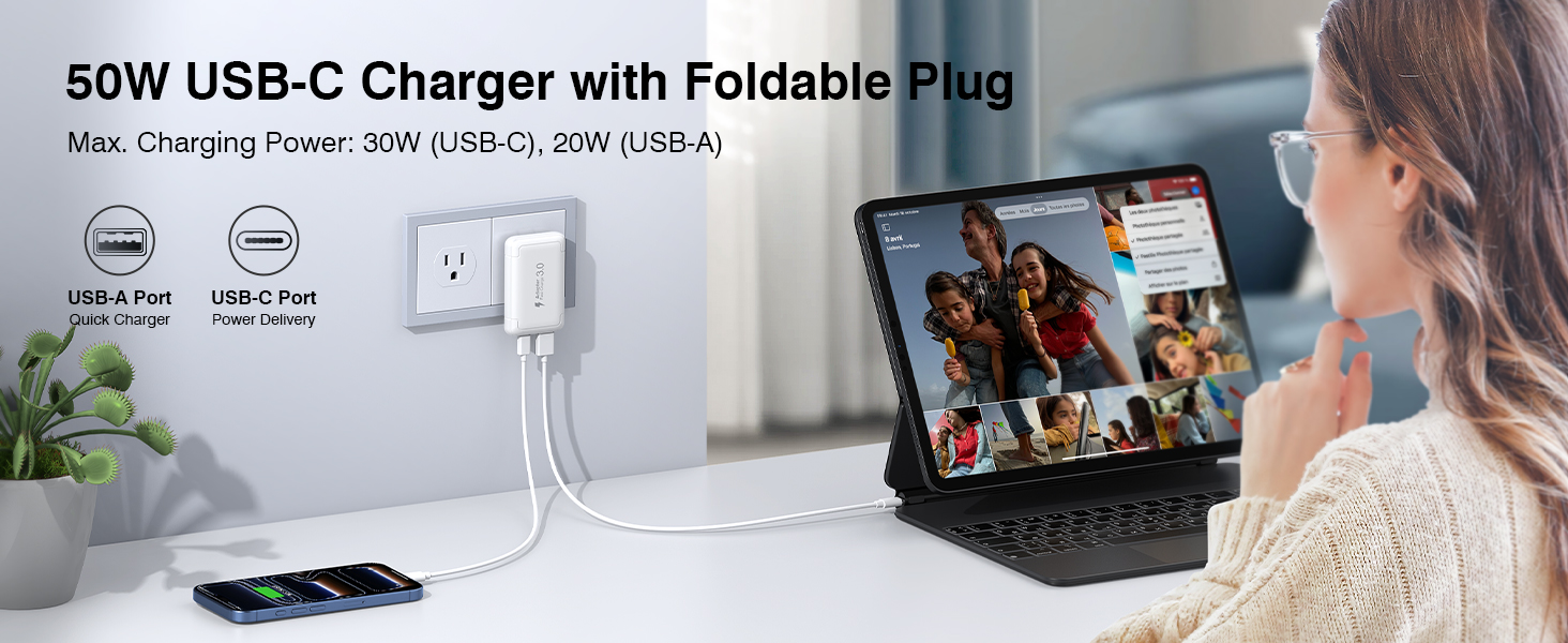 USB C Wall Charger Block