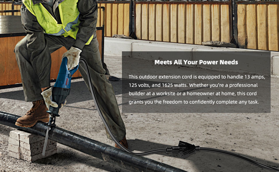 Extension Cord with Multiple Outlets