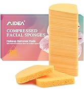 96Count Compressed Facial Sponges, AIDEA Disposable Face Sponges, Face Cleansing Pads, 100% Natur...