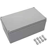 LeMotech Waterproof Dustproof IP67 Junction Box DIY Case Enclosure Gray 9.8 x 5.9 x 3.9 inch (250...