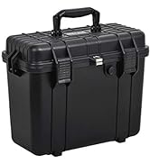 MEIJIA Waterproof Portable Equipment Hard Case with Foam Included, Elgeant Black,Fit for Drones,C...