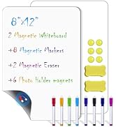 2PCS Magnetic Whiteboard for Fridge Dry Erase Board for Refrigerator, Small Magnetic Whiteboard f...