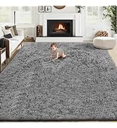 8x10 Area Rugs for Living Room: Fluffy Shag Soft Washable Rug Large Fuzzy Plush Indoor Carpet for...