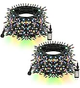TW SHINE Christmas Lights, 400 LED 132FT Outdoor Christmas Lights Plug in with 8 Modes, Waterproo...