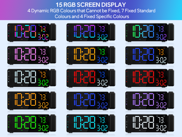 projection alarm clocks for bedrooms