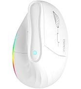 KYSONA 57° Ergonomic Wireless Rechargeable Mouse, Vertical Quiet Ergo Mouse, RGB Light, Bluetooth...