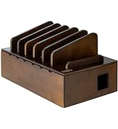 Prosumer's Choice Natural Bamboo Charging Station Rack for Smartphones and Tablets | Simple All-i...