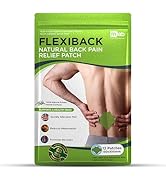 FlexiBack Natural Back Relief Patches - Herbal Lumbar Spine Patch for Soreness, Discomfort, Sciat...