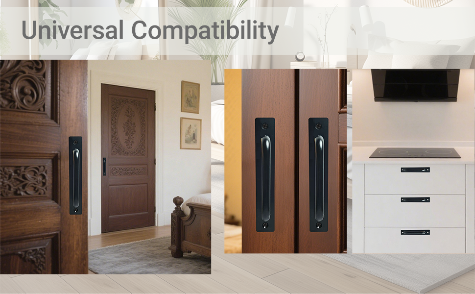 Black Sliding Door Pull Handle
