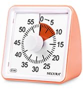 Secura 60-Minute Visual Timer, Classroom Classroom Timer, Countdown Timer for Kids and Adults, Ti...