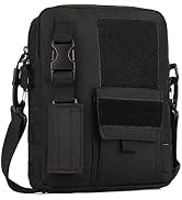 Wowelife Small Canvas Messenger Bag, Classic Vintage Black Shoulder bag, Small Tactical Bag Brown...