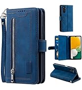 EYZUTAK Wallet Phone Case for Samsung Galaxy A15 4G/5G, Retro Matte 9 Card Holder Slots Zipper Po...