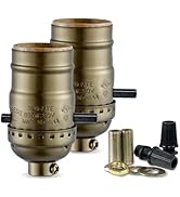 Lamp Socket with Push ON/Off Switch,Medium Screw Push Socket,Floor and Table Lamp Switch Parts,Tw...