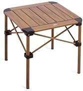 iClimb Lightweight Stable Alu. Folding Square Table Roll Up Top with Carry Bag for Camping Picnic...