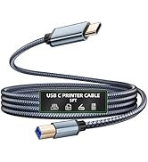 Printer Cable USB B to USB C 5ft, Nylon Braided Type B to Type C Printers Cord to Computer for Ma...