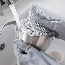 Steel Wire Dishcloth Used Cleaning Flume