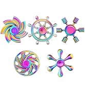 SCIONE Metal Fidget Spinner for Kid Adult, Sensory Hand Fidget Toy 5 Pack-Anxiety Toys Stress Rel...