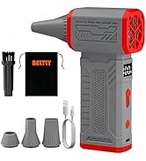 Compressed Air Duster, 130K RPM Powerful Cordless Electric Mini Blower with Display, 10-Gear Adju...