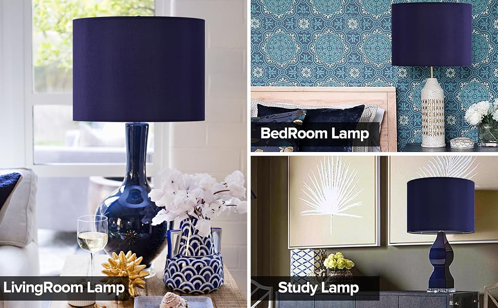 blue lampshade