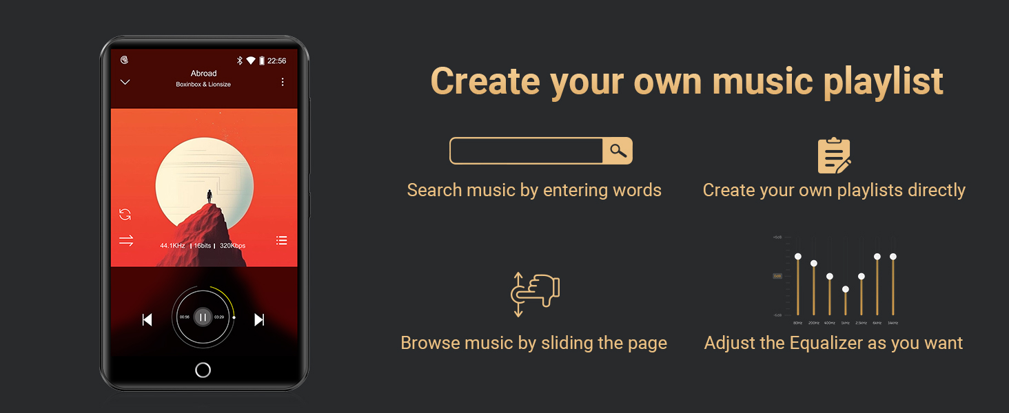 MP3 Player with Bluetooth and WiFi