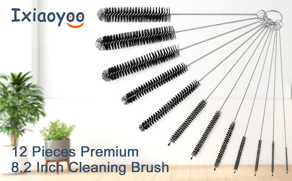 Long Straw Cleaner Brushes Set of 12, Straw Cleaning Brush For Tumbler, Sippy Cup, Bottle and Tube