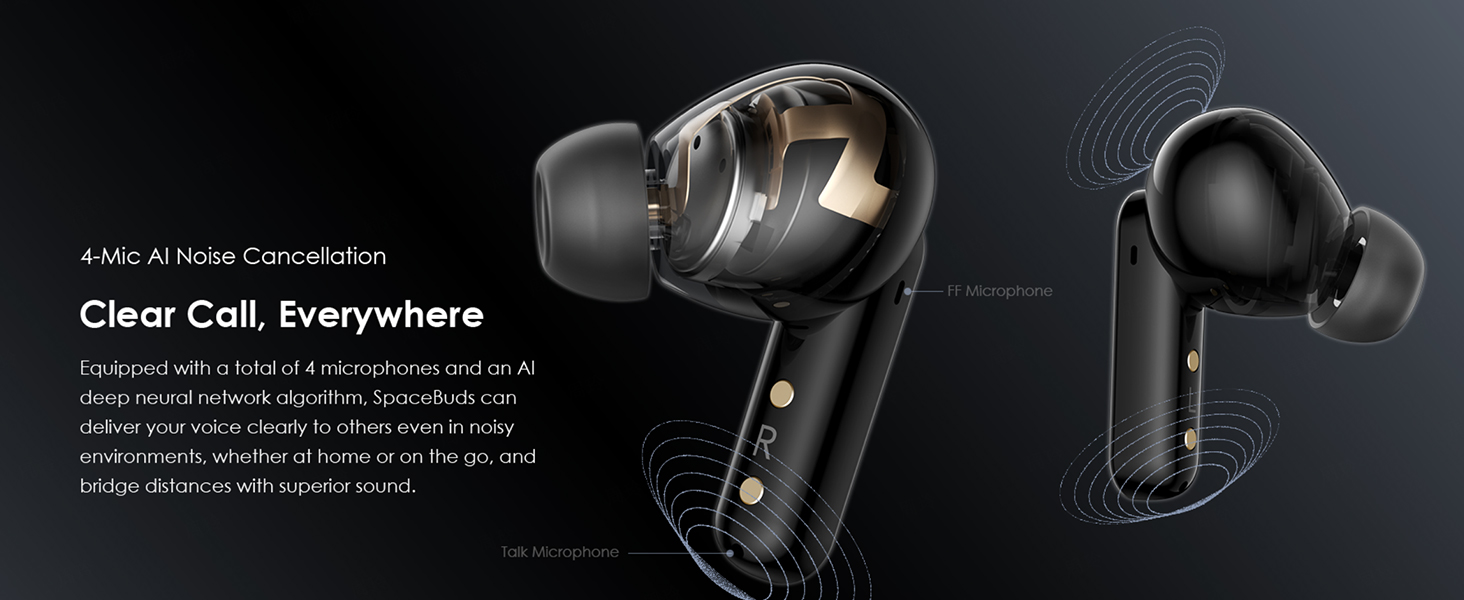 Noise Cancelling Bluetooth Earbuds