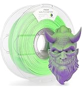 AMOLEN Matte PLA 3D Printer Filament - Dual Color Green Purple Filament, Smooth Finish Color Chan...